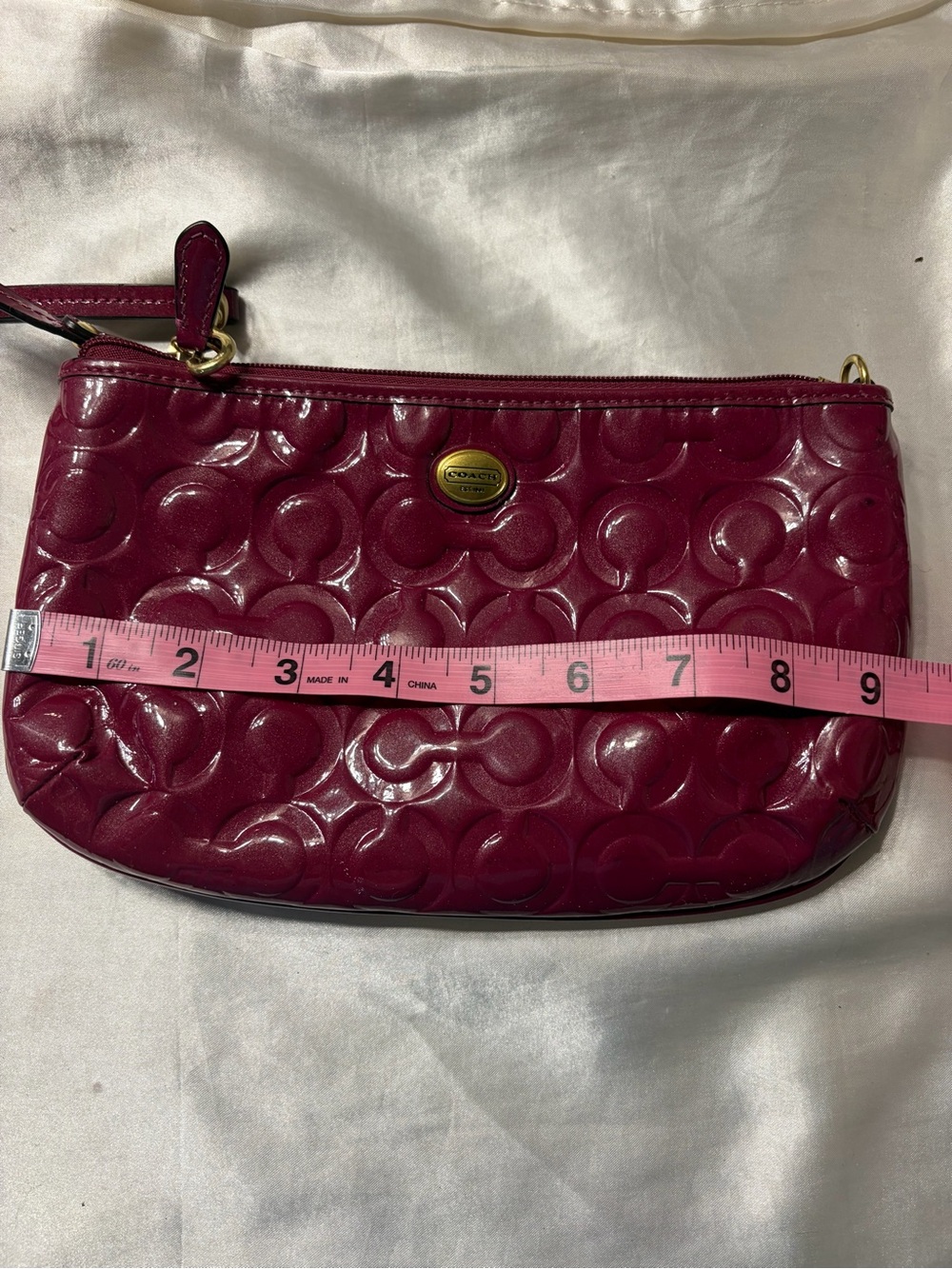 Coach patent leather wristlet